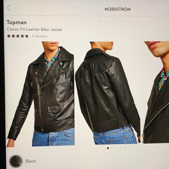 TOPMAN classic fit leather jacket - Picture 5 of 5
